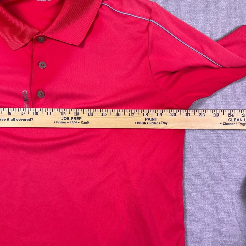 Adidas Adizero Performance 3-Stripe Short Sleeve Polo‎ Shirt Mens M Pink